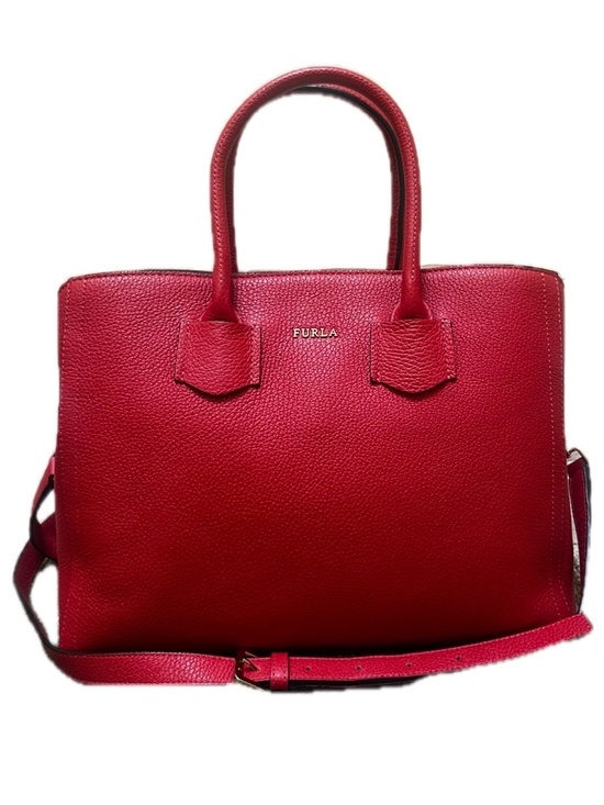 Furla Handbags - Furla Red Leather Satchel Bag